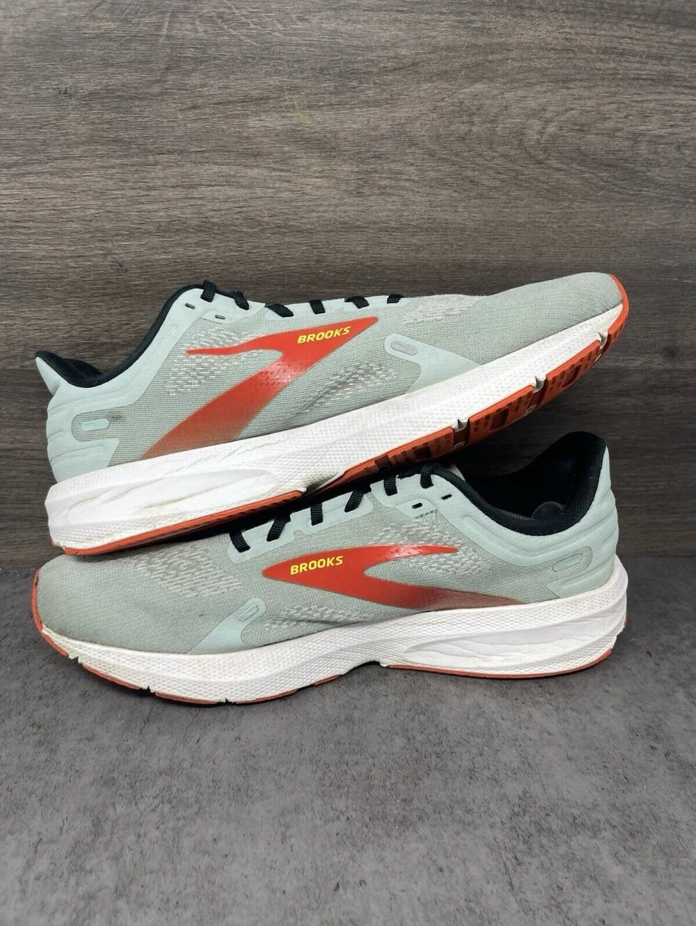 Brooks Launch 9 Mens Size 13 Green Red Lightweight Running Training Shoes